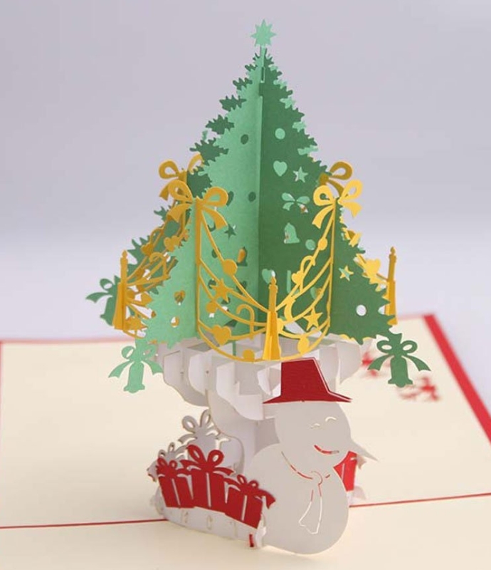 Kirigami Papercraft 3D Pop Up Cards Christmas Cards