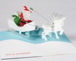 Santa and Reindeer Boxed Holiday Pop Up Cards