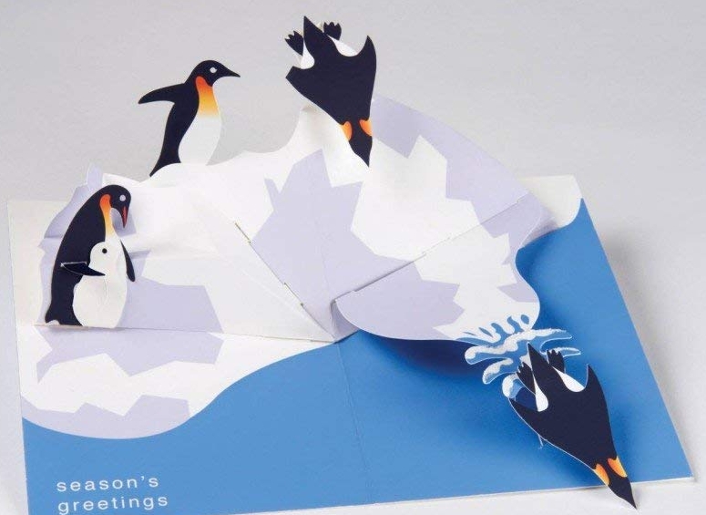 Robert Sabuda Penguins Boxed Holiday Pop Up Cards 