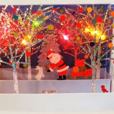 Illuminated Christmas Lights  Pop Up Greeting Card