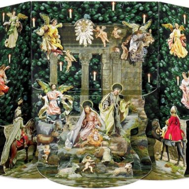 Religious Christian Holiday Cards Boxed Set Pop-Up Angel Tree